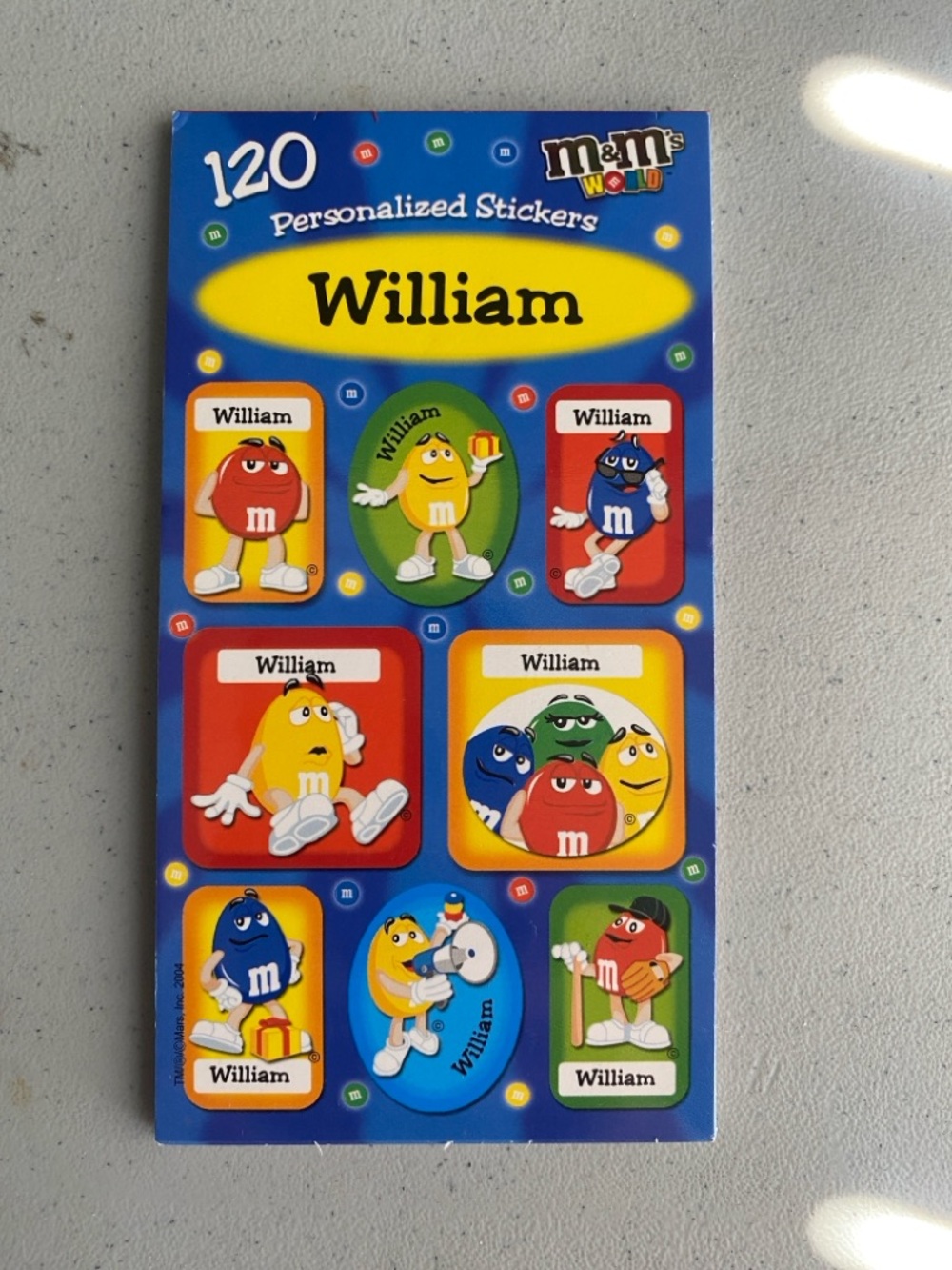 M&M'S Personalized Sticker Book - White Cover